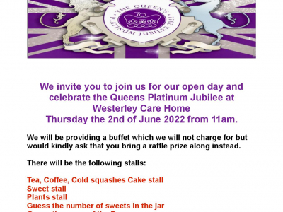 Westerley Jubilee Open Day 2nd June